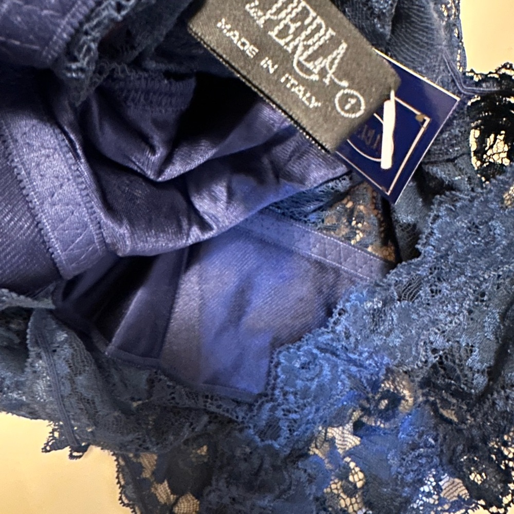 NWT La Perla Navy Blue Lace Bodysuit - Picture 3 of 10